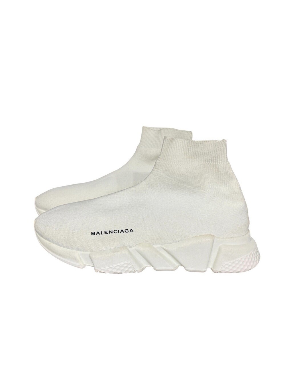 Balenciaga Speed Trainer Knit Sock Sneakers - White - Men's Size 7 (40)